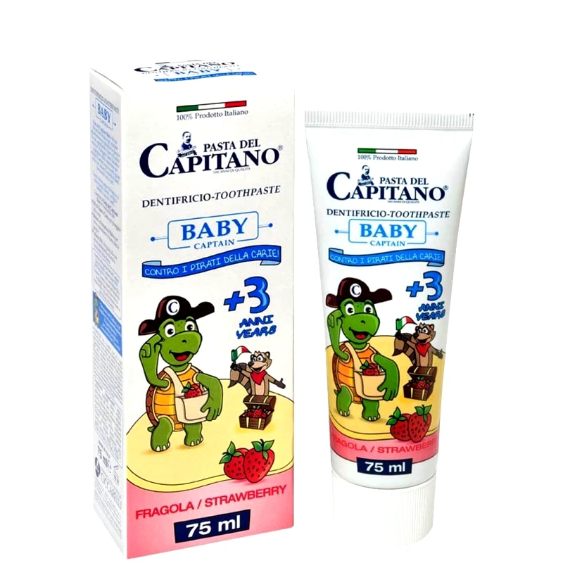 Health-Plus Pasta Del Capitano Baby Οδοντόκρεμα Παιδική απο 3 Ετών με Γεύση Φράουλα 75ml