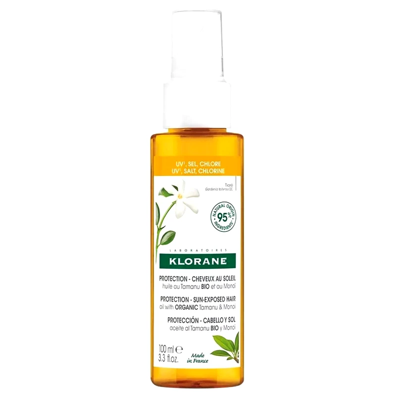 Klorane Klorane Protection Sun Exposed Hair Oil Spray with Organic Tamanu & Manoi Έλαιο Μαλλιών σε Μορφή Spray για Προστασία από τον Ήλιο, το Αλάτι & το Χλώριο 100ml