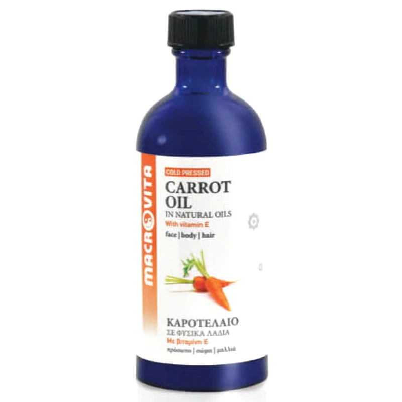Macrovita Macrovita Καροτέλαιο σε Φυσικά Λάδια με Βιταμίνη Ε για Πρόσωπο, Σώμα & Μαλλιά 100ml
