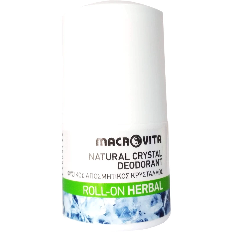 Macrovita Macrovita Natural Crystal Deodorant Roll-On Herbal 50ml,Φυσικός Αποσμητικός Κρύσταλλος με Άρωμα Herbal