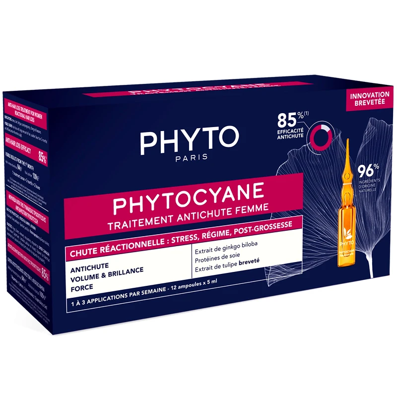 Phyto Paris Phyto Phytocyane Anti-Hair Loss Treatment for Women Θεραπεία Κατά της Γυναικείας Αντιδραστικής Τριχόπτωσης 12amp x 5ml