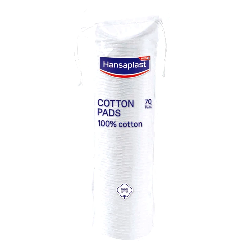 Hansaplast Hansaplast Cotton Pads Απαλοί Δίσκοι Από 100% Οργανικό Βαμβάκι Διπλής Όψης 70 Τεμάχια