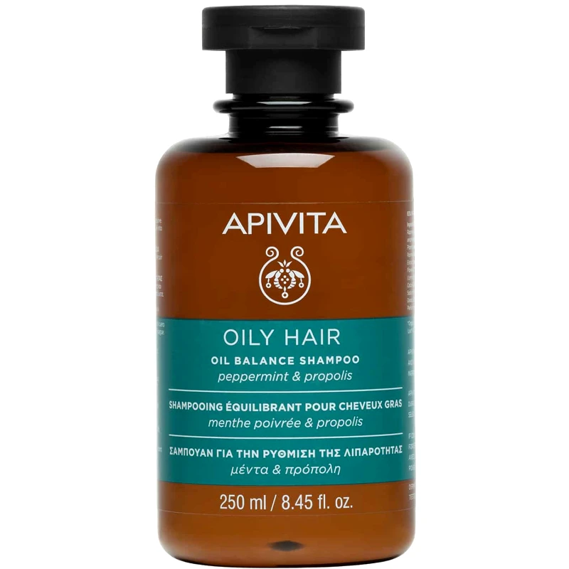 Apivita Apivita Oily Hair Oil Balance Shampoo Σαμπουάν για τη Ρύθμιση της Λιπαρότητας με Μέντα & Πρόπολη 250ml
