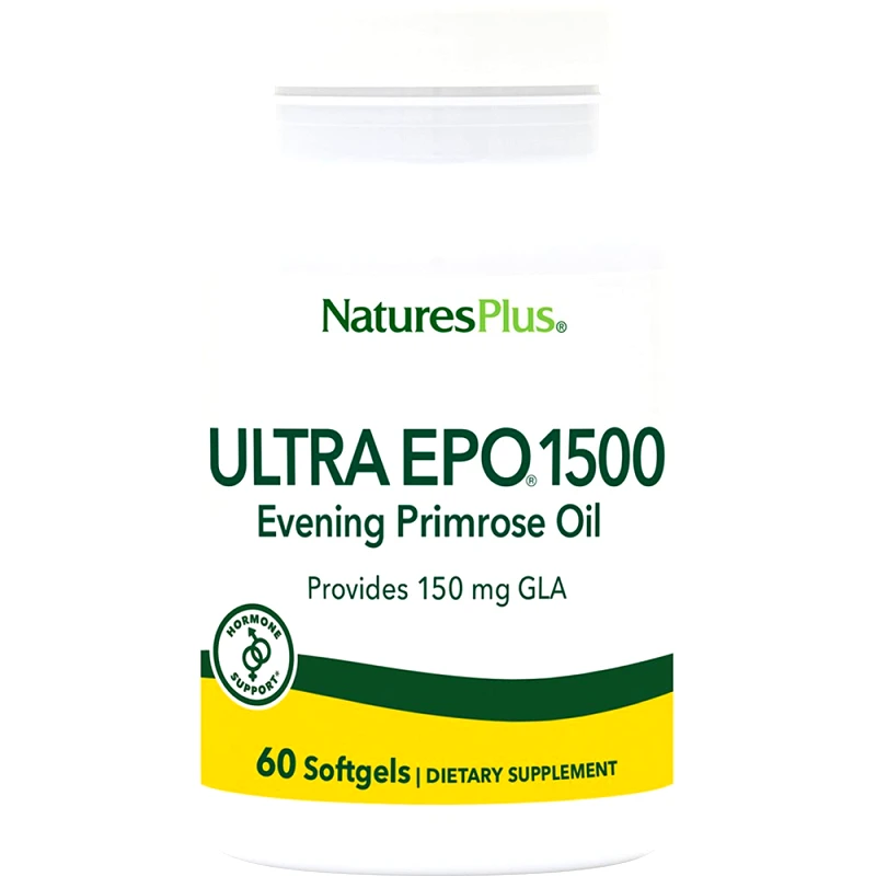 Natures Plus Natures Plus Ultra EPO 1500mg Συμπλήρωμα Διατροφής Συμπυκνωμένου Έλαιου Νυχτολόυλουδου Πλούσιο σε GLA για Αντιμετώπιση του Προεμμηνορυσιακού Συνδρόμου 60 Softgels
