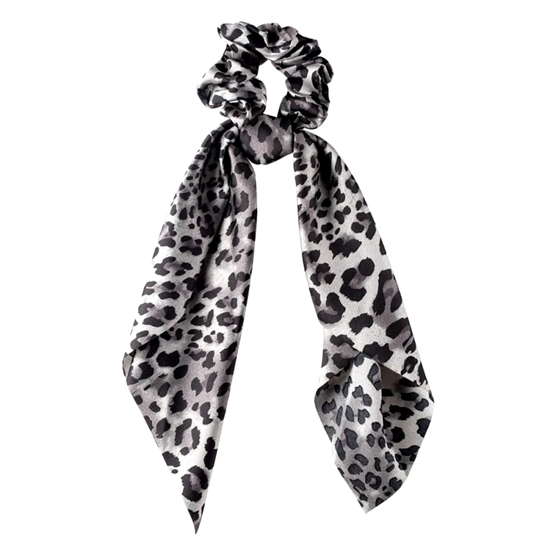 Medisei Medisei Dalee Hair Ties Λαστιχάκι με μαντήλι 1 Τεμάχιο - Γκρι Λεοπάρ