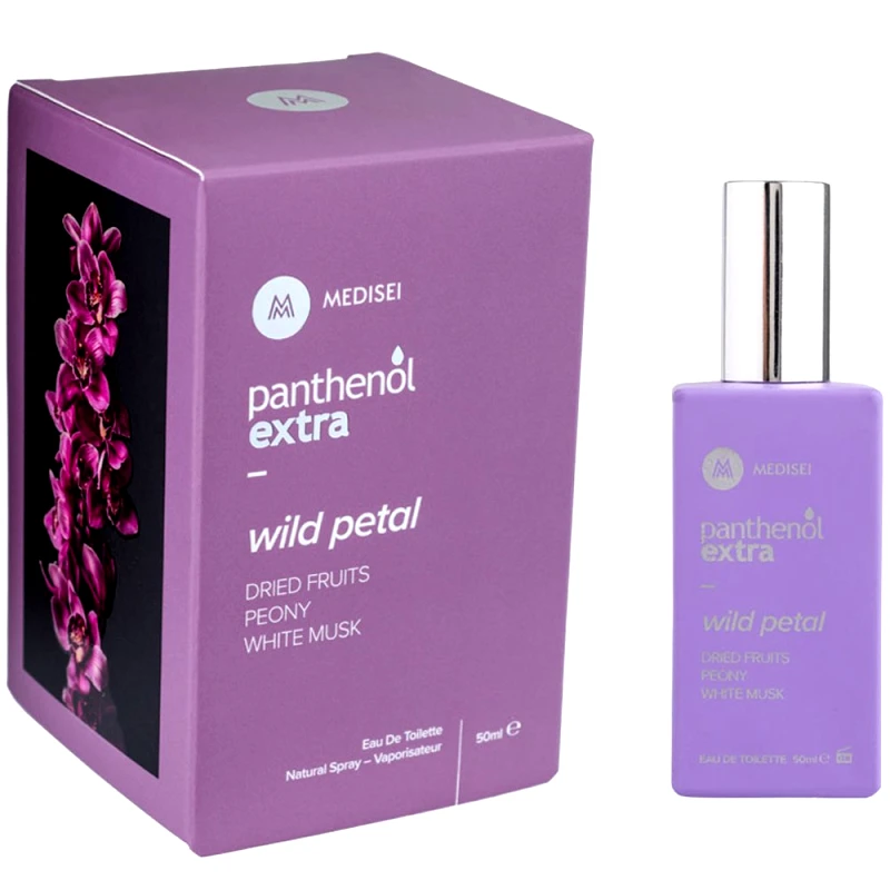 Medisei Medisei Panthenol Extra Wild Petal Eau de Toilette Γυναικείο Άρωμα με Μείγμα από Αποξηραμένα Φρούτα, Παιώνια & Λευκό Μόσχο 50ml