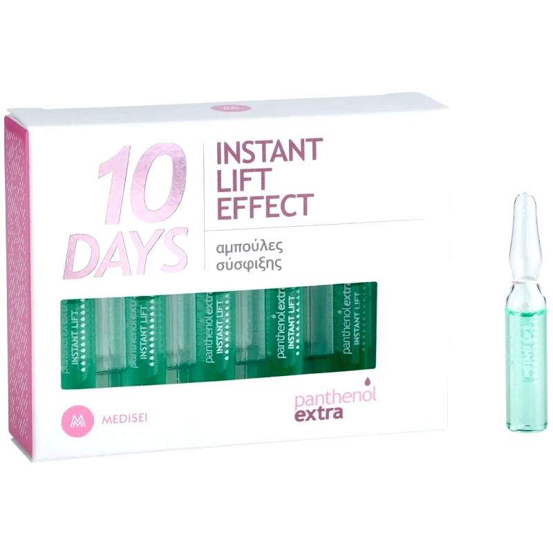 Medisei Medisei Panthenol Extra 10 Days Instant Lift Effect Αντιγηραντικός Ορός Προσώπου για Σύσφιξη της Επιδερμίδας 10x2ml