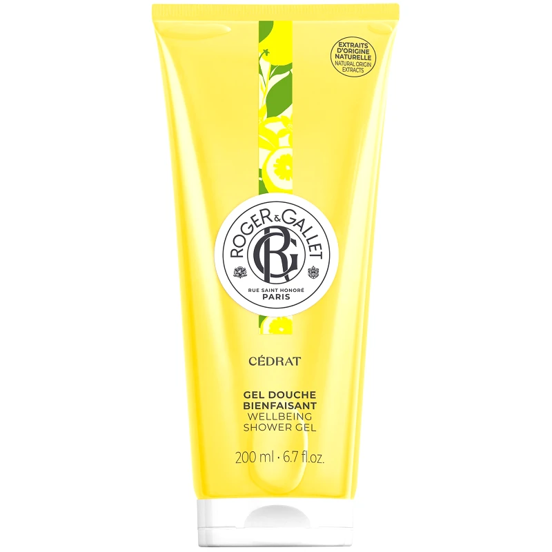 Roger & Gallet Roger & Gallet Cedrat Wellbeing Shower Gel Ενυδατικό, Αναζωογονητικό Αφρόλουτρο με Άρωμα Κίτρου 200ml