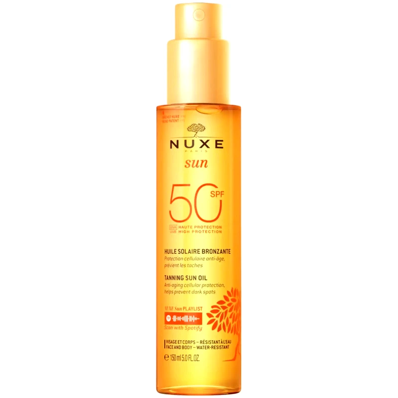 Nuxe Nuxe Sun Tanning Oil Spf50 Αντηλιακό Λάδι Μαυρίσματος Υψηλής Προστασίας για Πρόσωπο & Σώμα 150ml