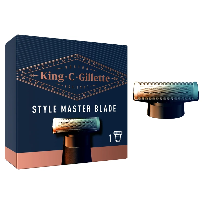 Gillette Gillette King C Style Master Blade with 4-Directional Razor Blade Ανταλλακτική Κεφαλή Μηχανής Ξυρίσματος για Γένια 1 Τεμάχιο