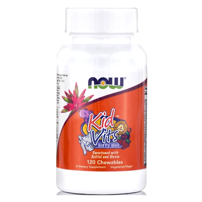 Now Now Foods Kid Vits Berry Blast Μασώμενη Πολυβιταμίνη Ειδικά Σχεδιασμένη για Παιδιά 120chewables