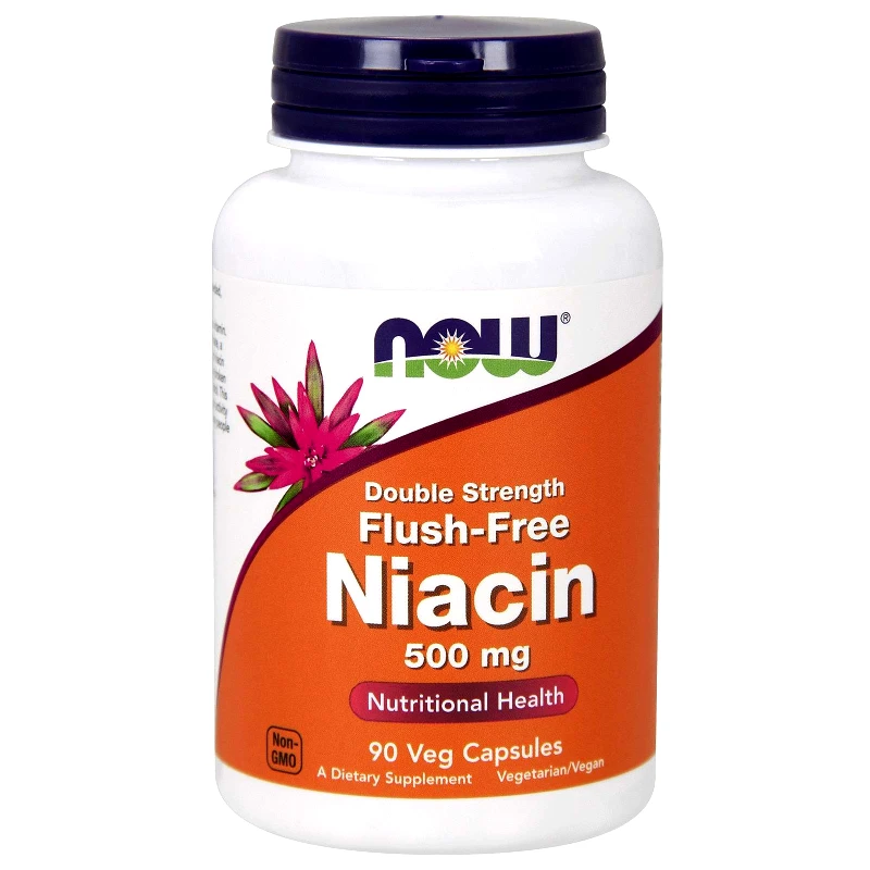 Now Now Foods Flush Free Niacin 500mg Συμπλήρωμα Διατροφής για τη Σωστή Λειτουργία του Οργανισμού 90veg.caps