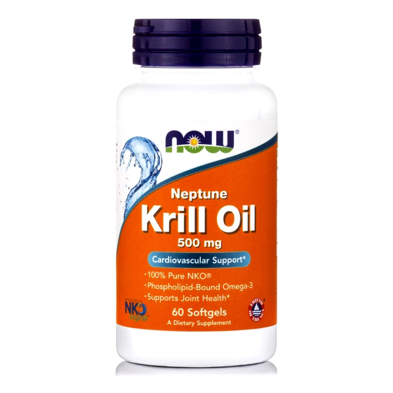Now Now Foods Neptune Krill Oil 500mg Συμπλήρωμα Διατροφής, Αντιοξειδωτικό Λιπαρό Οξύ, για Δυνατό Ανοσοποιητικό Σύστημα 60 Softgels