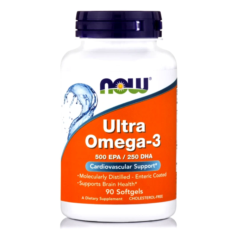 Now Now Foods Ultra Omega-3 (500 EPA / 250 DHA) Συμπλήρωμα Διατροφής Ωμέγα-3 Λιπαρών Οξέων σε Ποσοστό Συγκέντρωσης 75%, 90 Softgels