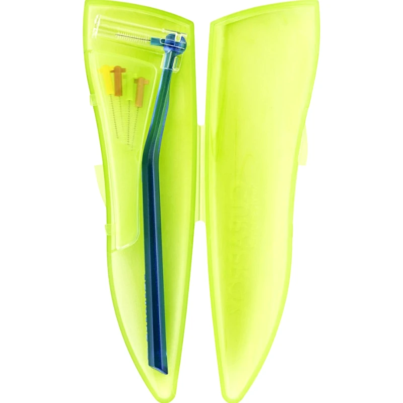 Curaprox Curaprox Cps 459 Prime Pocket Set Μεσοδόντια Βουρτσάκια Καθαρισμού Τσέπης Μεγέθους 06,07,08,09,011 με Θήκη Μεταφοράς 1 Τεμάχιο - Πράσινο