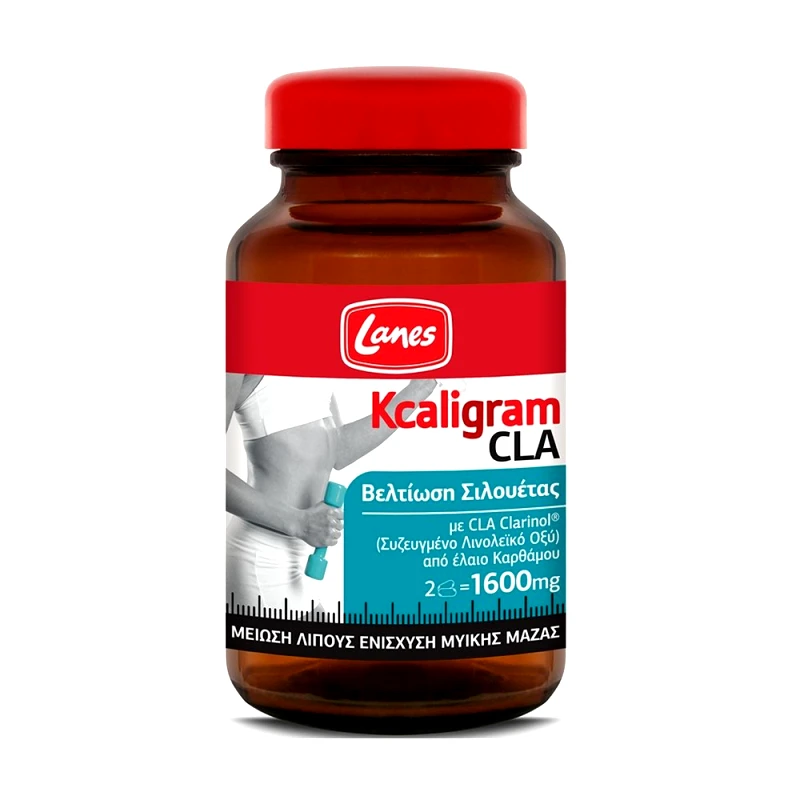 Lanes Lanes Kcaligram Cla με Θετική Επίδραση στη Διαχείριση του Σωματικού Βάρους 800mg 60caps