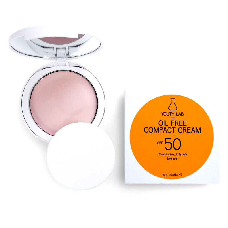 Youth Lab. Youth Lab Oil Free Compact Cream Spf50 Light Color Αντηλιακή Κρέμα σε Μορφή Compact Make up για Μικτή - Λιπαρή Επιδερμίδα 10g