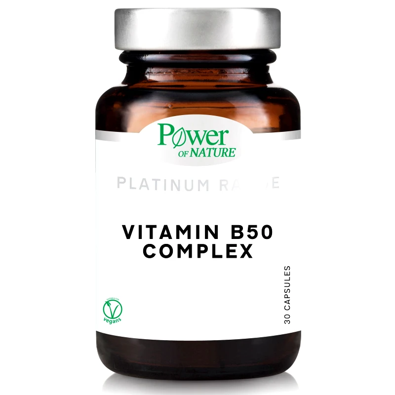 Power Health Power Health Platinum Range Vitamin B50 Complex Συμπλήρωμα Διατροφής με Βιταμίνες του Συμπλέγματος Β 30caps