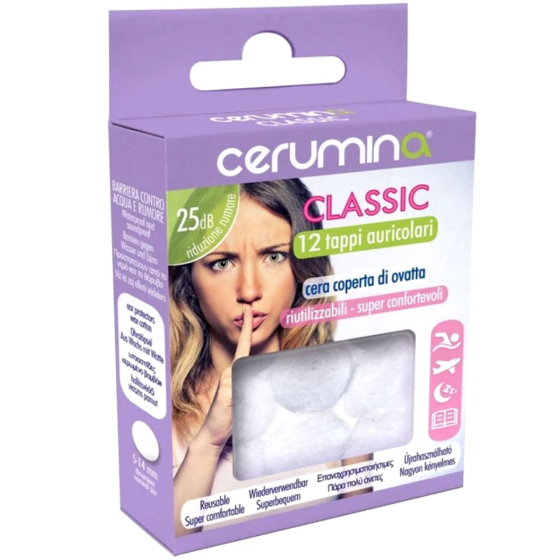 Health-Plus Cerumina Classic Ωτοασπίδες από Βαμβάκι για Μείωση Θορύβου 12 Τεμάχια