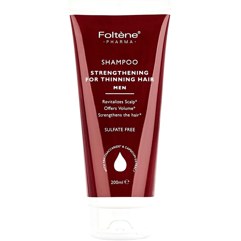 Foltene Pharma Foltene Pharma Strengthening for Thinning Hair Shampoo for Men Ανδρικό Δυναμωτικό Σαμπουάν που Προσφέρει Ενέργεια & Ζωντάνια στα Λεπτά, Εύθραυστα & Αδύναμα με Τάση για Τριχόπτωση Μαλλιά 200ml