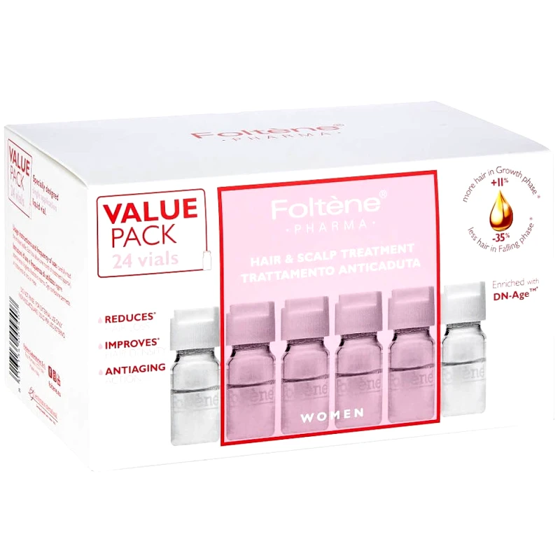 Foltene Pharma Foltene Pharma Value Pack Women Hair & Scalp Treatment Αγωγή με Αμπούλες Κατά της Γυναικείας Τριχόπτωσης 24Vials x 6ml