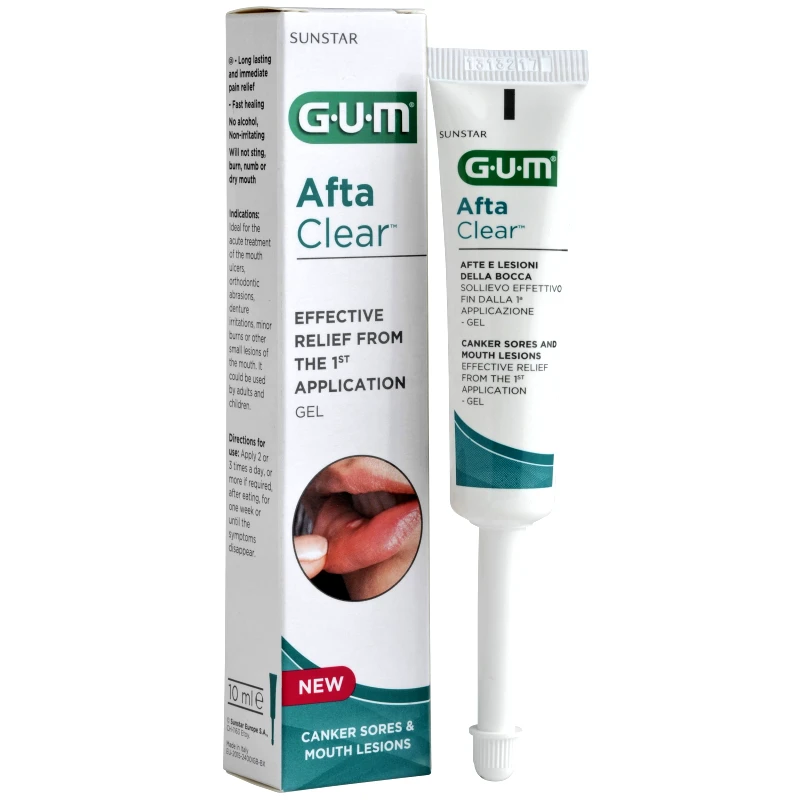 Gum Gum Afta Clear Gel Τζελ Τοπικής Εφαρμογής για τη Θεραπεία των Αφθών 10ml