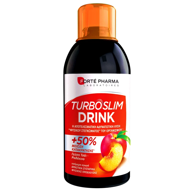FORTE PHARMA Forte Pharma Turboslim Drink Γεύση Ροδάκινο Πρόγραμμα Αδυνατίσματος 10 Ημέρων 500 ml