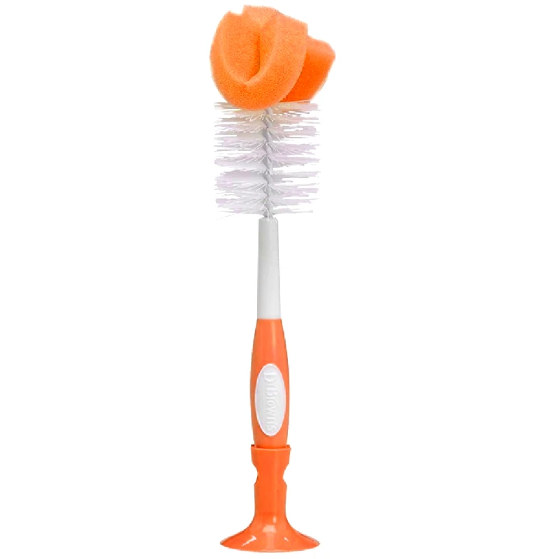 Dr.Brown Dr. Brown's Bootle Brush Βούρτσα Καθαρισμού Μπιμπερό με Σφουγγάρι & Σκληρές Τρίχες για Καλύτερο Καθαρισμό 1 Τεμάχιο, Κωδ AC023 - Πορτοκαλί