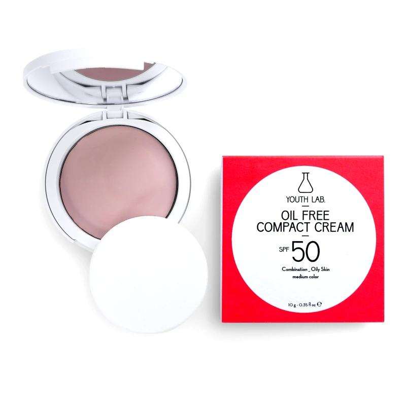 Youth Lab. Youth Lab Oil Free Compact Spf50 Combination Oily Skin Αντηλιακή Κρέμα Υψηλής Προστασίας & Ματ Αποτελέσματος Medium Color 10gr