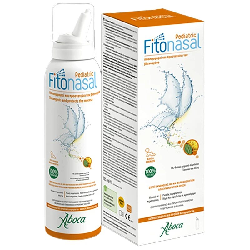 Aboca Aboca Fitonasal Pediatric Spray Παιδιατρικό Ρινικό Σπρέι που Αποσυμφορεί & Προστατεύει τον Βλενογόννο 125ml