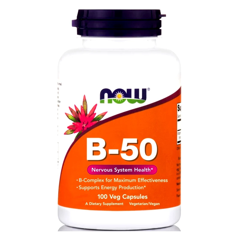 Now Now Foods B-50 Complex Προάγει την Υγεία του Νευρικού Συστήματος 100caps