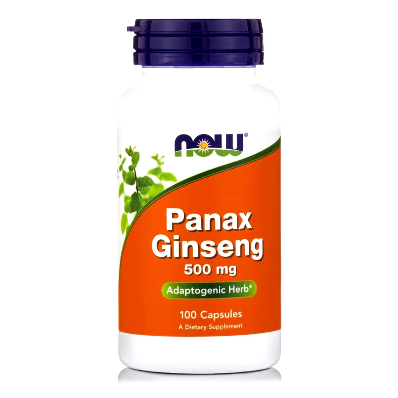 Now Now Foods Panax Ginseng 500mg Συμπλήρωμα Διατροφής από τις Ρίζες Panax Ginseng με Τονωτικές & Αφροδισιακές Ιδιότητες 100caps