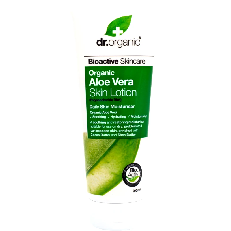 Dr Organic Dr Organic Aloe Vera Skin Lotion Ενυδατικό Γαλάκτωμα Σώματος με Αλόη, Ιδανικό για Ξηρές, Ευαίσθητες Επιδερμίδες 200ml