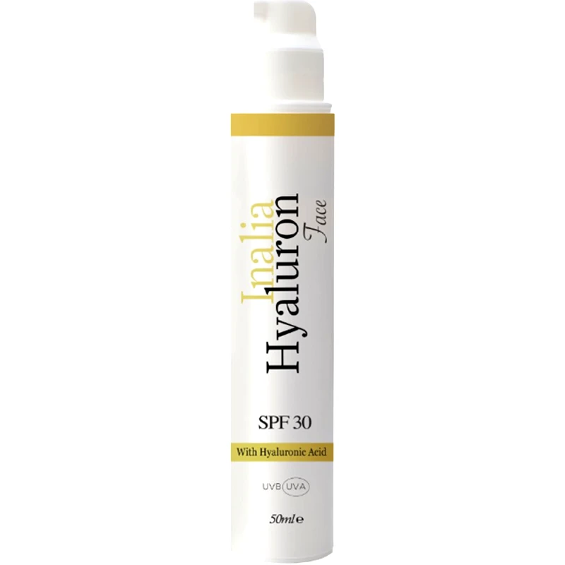 Inalia Inalia Hyaluron Face Spf30 Ενυδατική Κρέμα Προσώπου Μεσαίας Προστασίας με Υαλουρονικό Οξύ & Πανθενόλη Για Όλους τους Τύπους Δέρματος 50ml