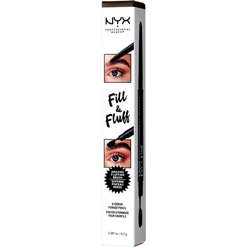 NYX Professional Makeup NYX Professional Makeup Fill & Fluff Eyebrow Pomade Pencil Μολύβι Φρυδιών με Απαλή Μύτη 0,2gr 1 Τεμάχιο - Espresso