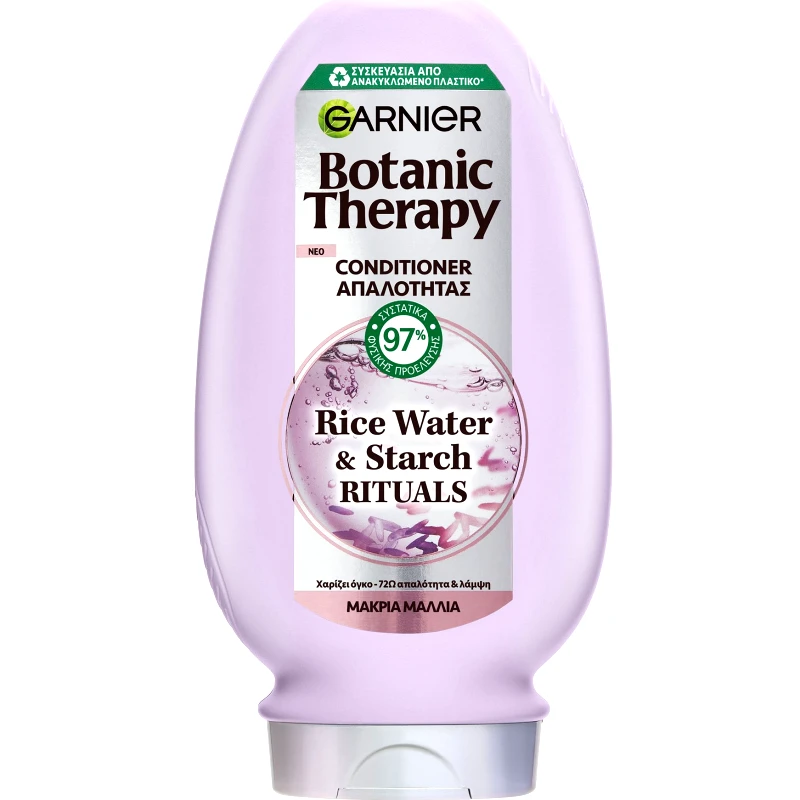 Garnier Garnier Botanic Therapy Rice Water & Starch Rituals Conditioner Μαλακτική Κρέμα με Ρυζόνερο για Απαλά & Λαμπερά Μαλλιά με Όγκο 200ml