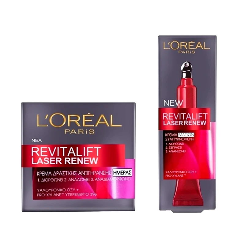 Loreal Paris L'oreal Paris Πακέτο Προσφοράς Revitalift Laser Renew Anti-Ageing Day Cream 50ml & Revitalift Renew Anti-Ageing Eye Cream 15ml