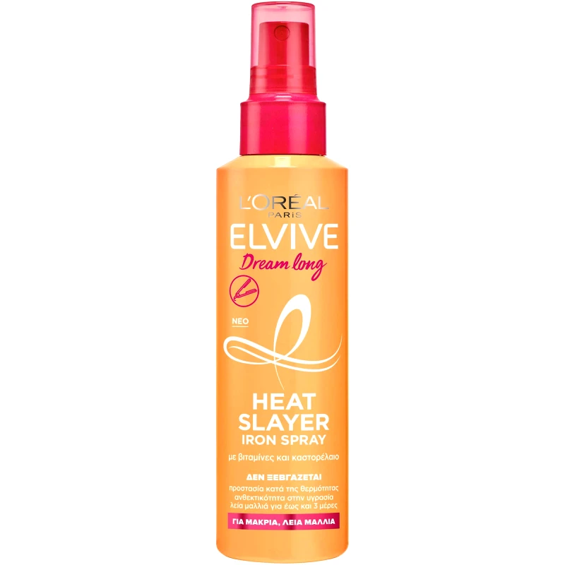 Loreal Paris L'Oreal Paris Elvive Dream Long Heat Slayer Spray Spray Θερμοπροστασίας Μαλλιών με Βιταμίνες & Καστορέλαιο 150ml