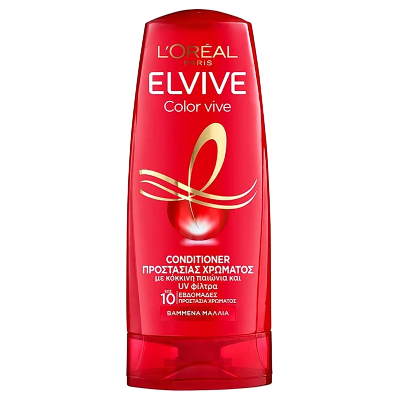 Loreal Paris L'Oreal Paris Elvive Color Vive Conditioner Μαλακτική Κρέμα Περιποίησης Βαμμένων Μαλλιών με Κόκκινη Παιώνια 300ml