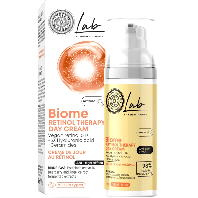 Natura Siberica Natura Siberica Lab Biome Retinol Therapy Day Cream Αντιγηραντική Κρέμα Ημέρας με Ρετινόλη & Υαλουρονικό Οξύ 50ml