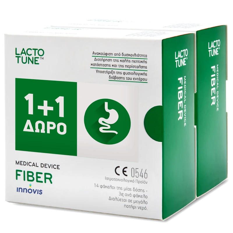 Lactotune Lactotune Promo Fiber Συμπλήρωμα Διατροφής Προβιοτικών & Πρεβιοτικών Κατά της Δυσκοιλιότητας 28 Sachets (2x14 Sachets)