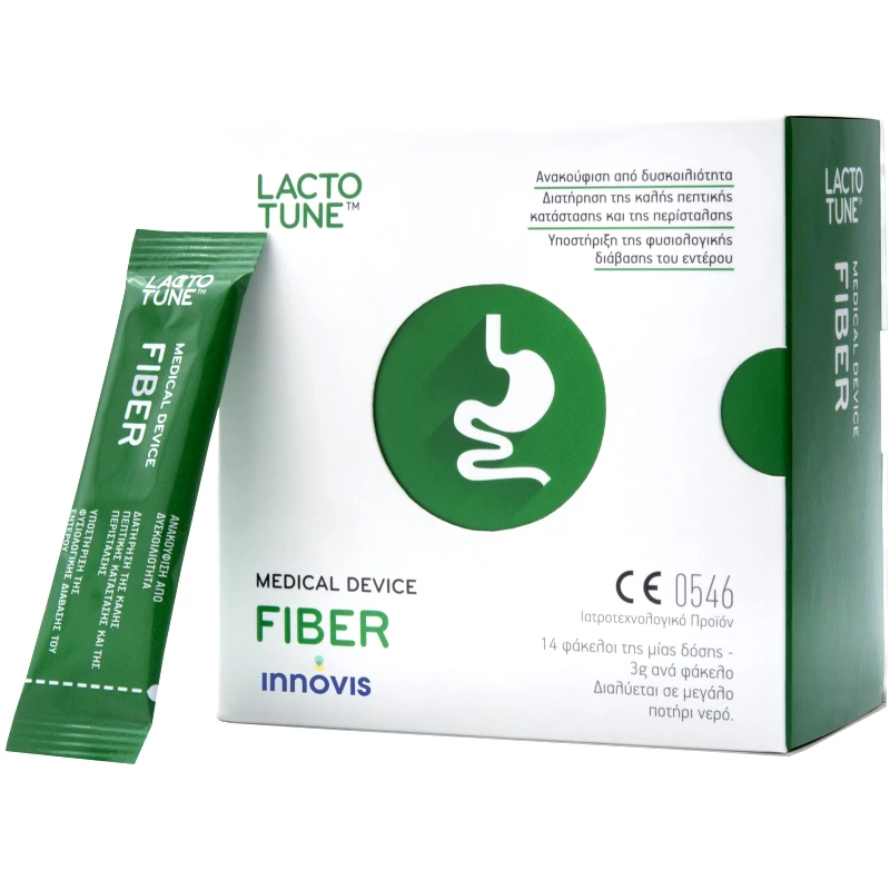 Lactotune Lactotune Fiber Συμπλήρωμα Διατροφής Προβιοτικών για την Αντιμετώπιση της Δυσκοιλιότητας 14 Sachets