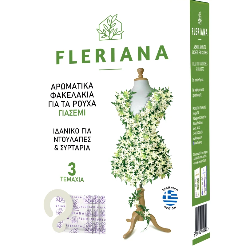 Power Health Power Health Fleriana Φυσικό Αρωματικό για τα Ρούχα με 100% Εκχύλισμα Γιασεμιού Ιδανικό για Παιδικά Ρούχα 3 Τεμάχια
