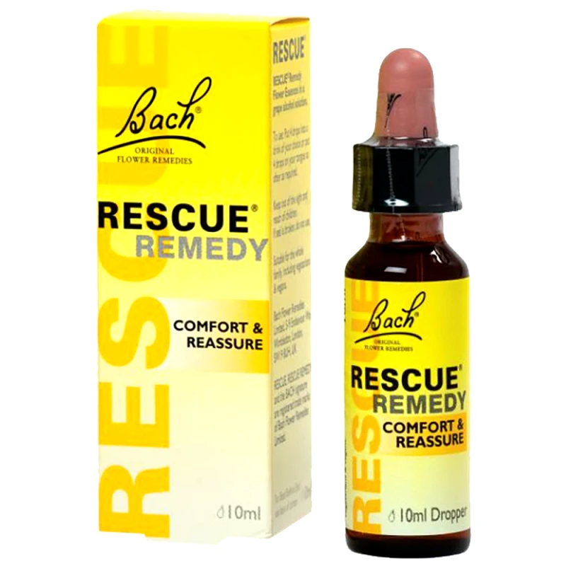 Bach Bach Rescue Remedy Drops Συμπλήρωμα Διατροφής που Ενισχύει τις Νοητικές Λειτουργίες & Ανακουφίζει από Ψυχικές Εντάσεις 10ml