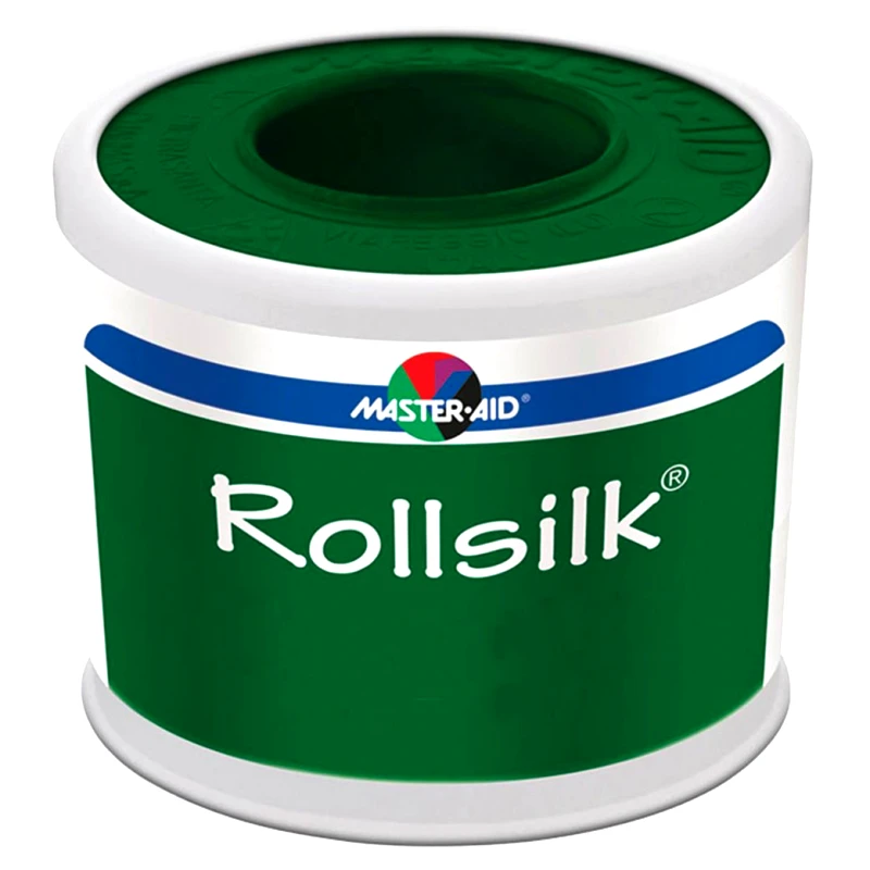 Master Aid Master Aid Rollsilk Adhesive Bandage Tape 5m x 5cm Αυτοκόλλητη Μεταξωτή Επιδεσμική Ταινία σε Άσπρο Χρώμα 1 Τεμάχιο