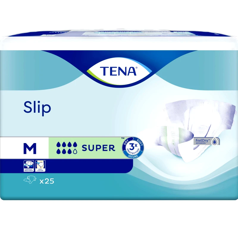 Tena Tena Slip Super Πάνες Ακράτειας 25 Τεμάχια - Medium 73 / 122cm