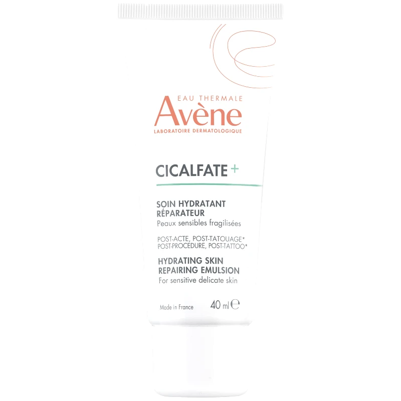 Avène Avene Cicalfate+ Hydrating Skin Repairing Post-Acte, Post-Tatouage Emulsion Επανορθωτικό, Ενυδατικό Γαλάκτωμα Μετά από Αισθητικές Πράξεις & Τατουάζ για Ευαίσθητα Δέρματα 40ml