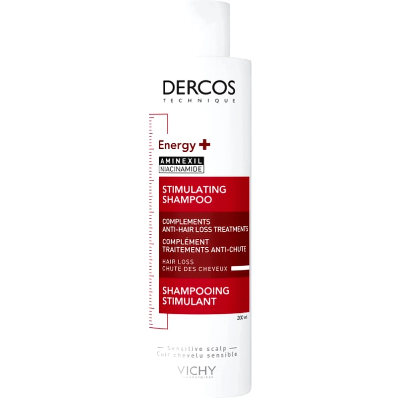 Vichy Vichy Dercos Energy+ Stimulating Shampoo Σαμπουάν Κατά της Τριχόπτωσης που Επαναφέρει τη Ζωντάνια στα Μαλλιά, Αφήνοντας Ευχάριστη Υφή Ενδυναμώνοντας την Τρίχα & το Τριχωτό 200ml
