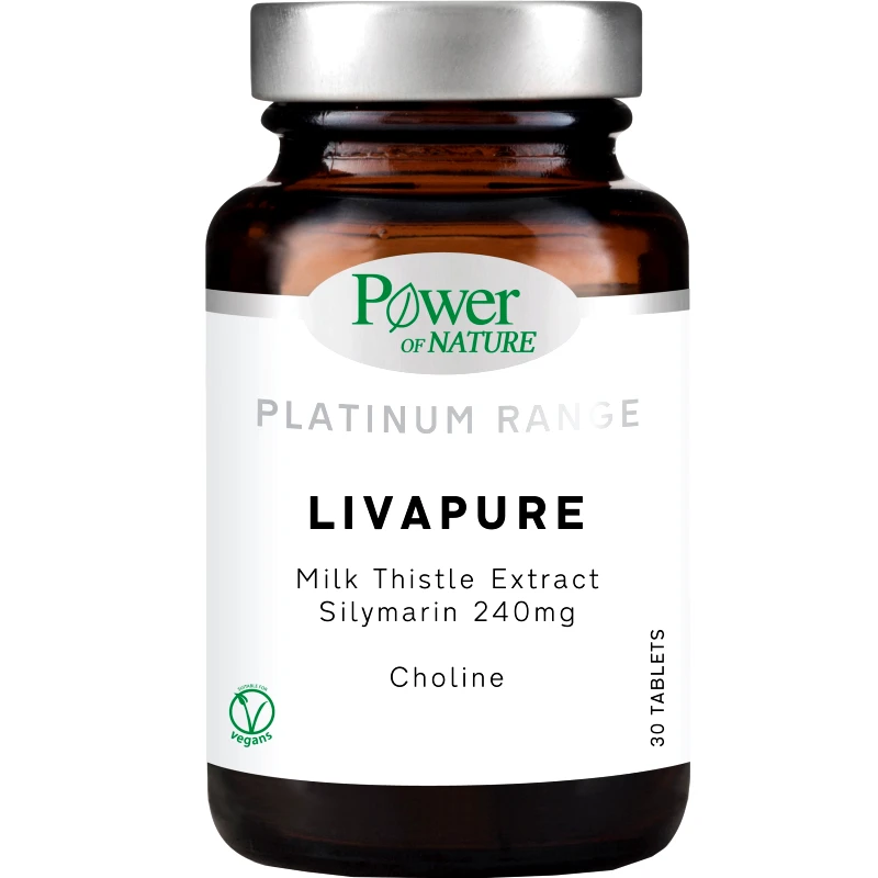 Power Health Power Health Platinum Range LivaPure Συμπλήρωμα Διατροφής για Αποτοξίνωση και Καλή Υγεία του Ήπατος 30tabs