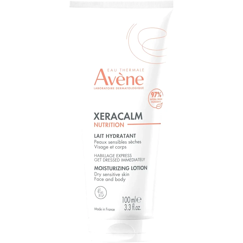 Avène Avene Xeracalm Nutrition Face & Body Moisturizing Lotion Travel Size 100ml Ενυδατικό Γαλάκτωμα για Πρόσωπο & Σώμα Ιδανικό για Ευαίσθητες & Ξηρές Επιδερμίδες